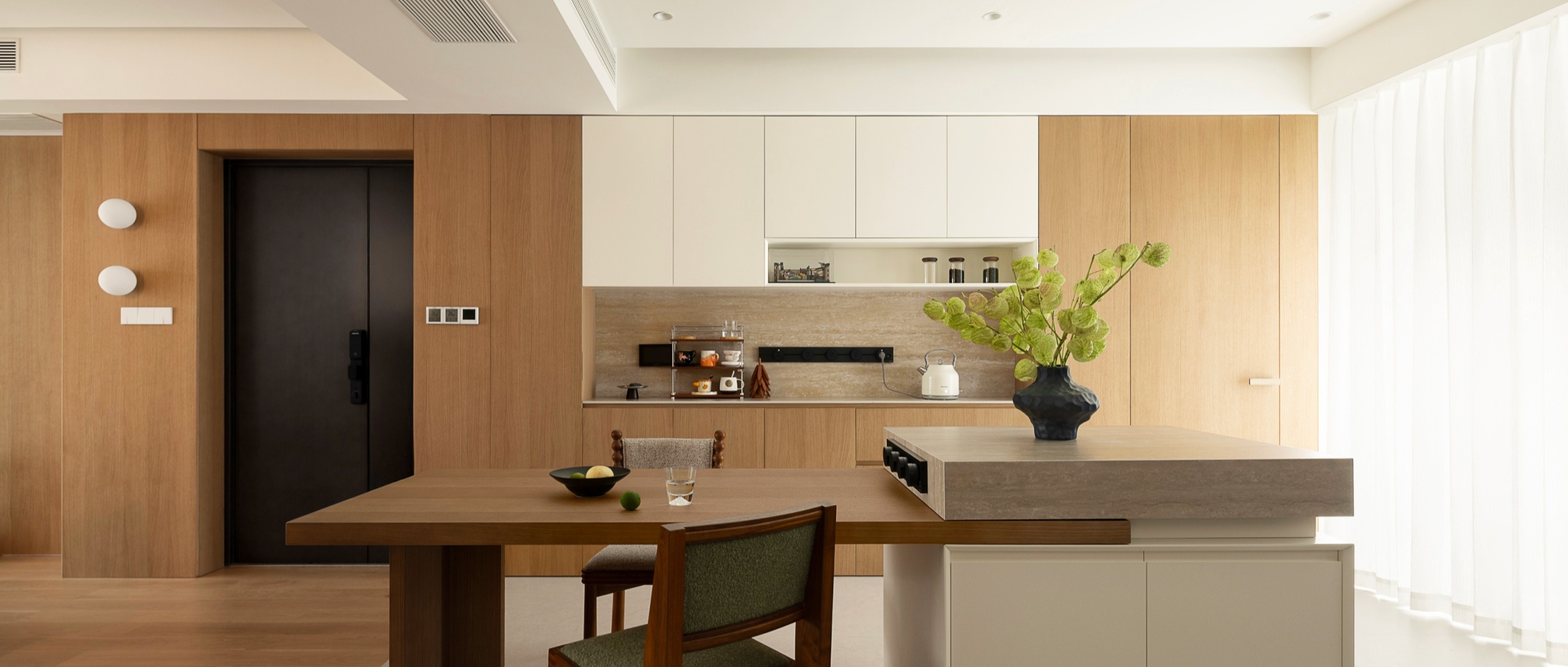 杭州翡翠城140㎡原木極簡裝修案例