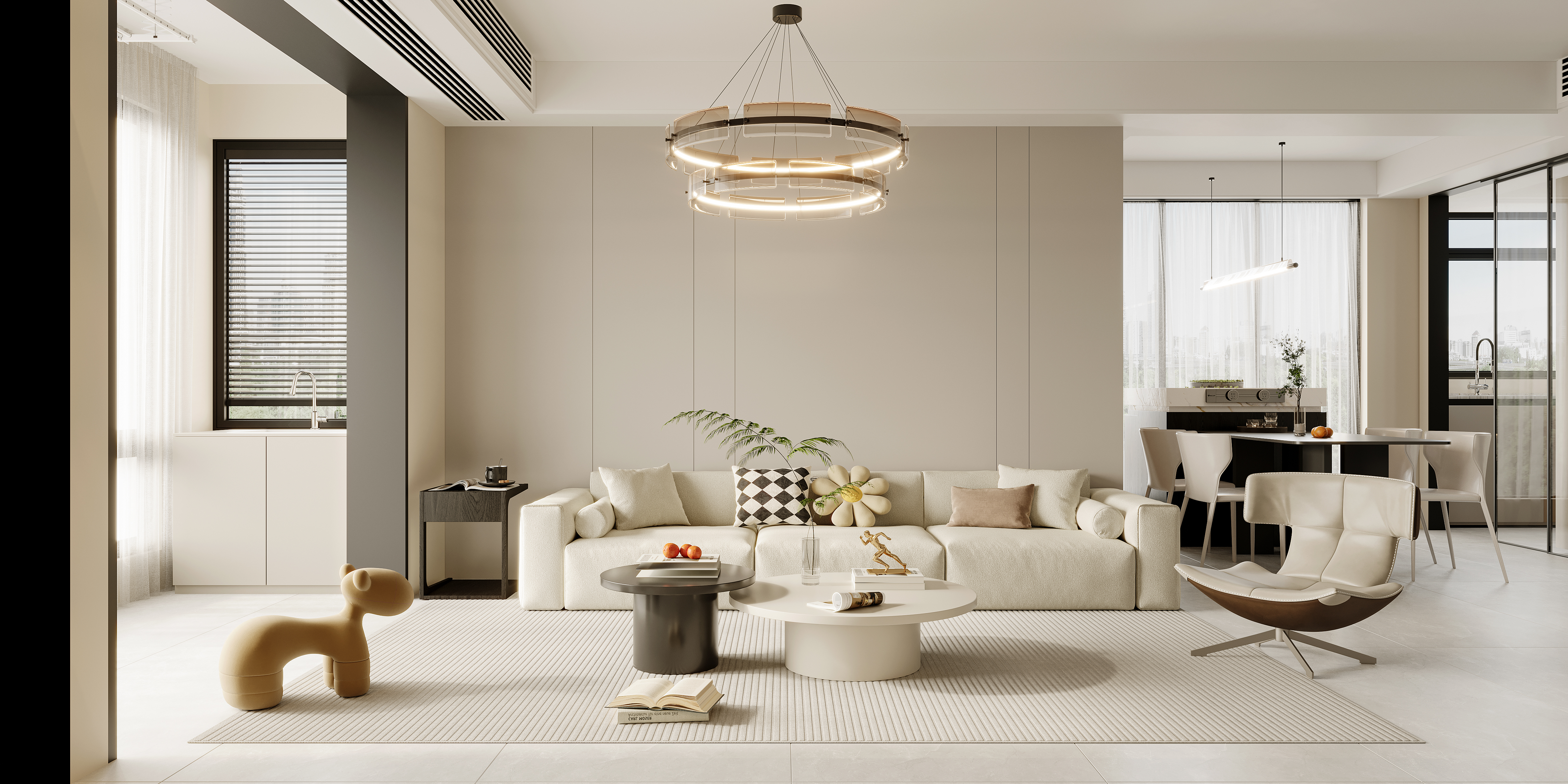 杭州唐家景府120㎡現代簡約裝修效果圖